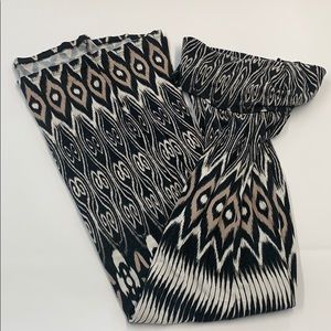 Black tribal maxi skirt